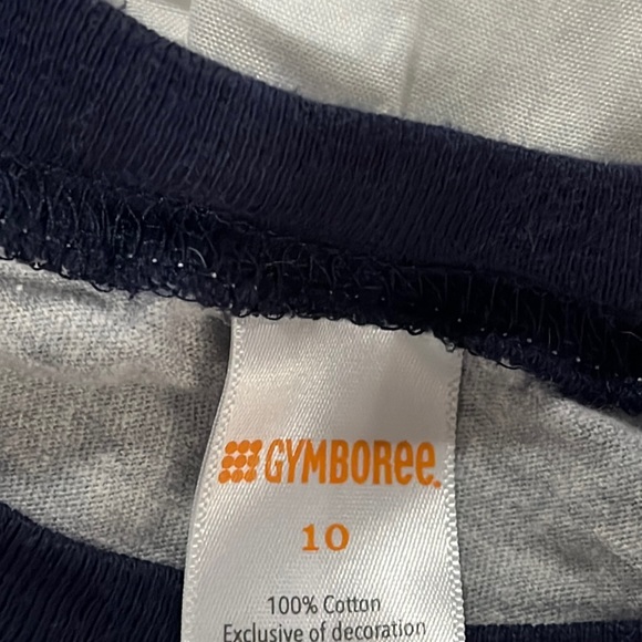 Gymboree boys gray football graphic ringer long sleeve t shirt - Picture 3 of 5